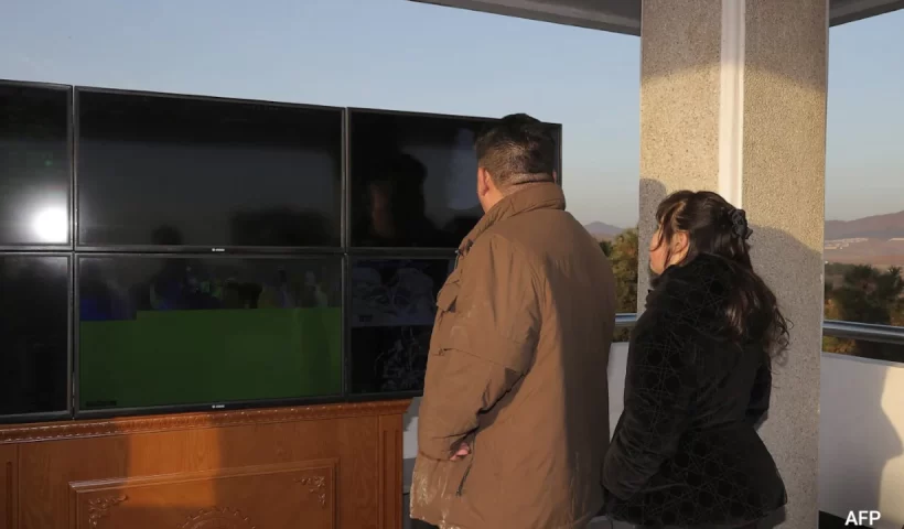 Kim Jong-Un with his daughter